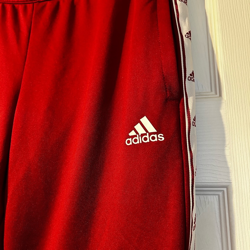 Adidas Bold Red Joggers - Picture 2 of 6